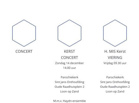CONCERTEN en ACTIVITEITEN 2025  CONCERT 02 KERSTCONCERT Zondag 14 december14.00 uurParochiekerkSint Jans OnthoofdingOude Raadhuisplein 2Loon op ZandM.m.v. Haydn-ensemble  H. MIS KerstVIERING Vrijdag 09.30 uur  ParochiekerkSint Jans OnthoofdingOude Raadhuisplein 2Loon op Zand